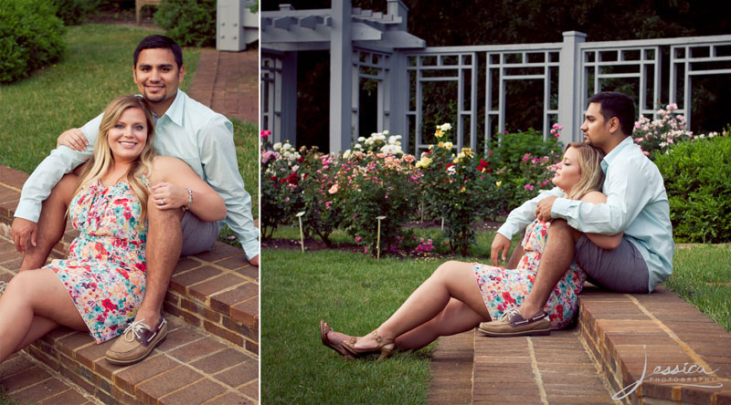 Engagement Pic of Anthony Castro & Ryann Schrock at Inniswood Metro Gardens Westerville Ohio