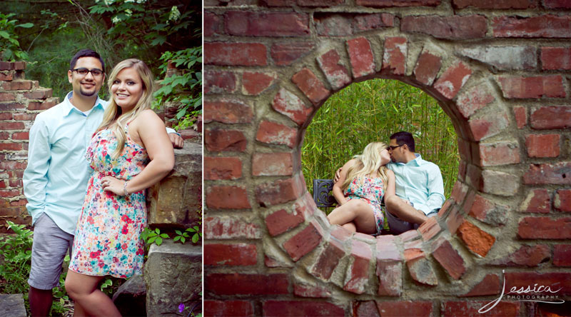 Engagement Pic of Anthony Castro & Ryann Schrock at Inniswood Metro Garden Westerville Ohio