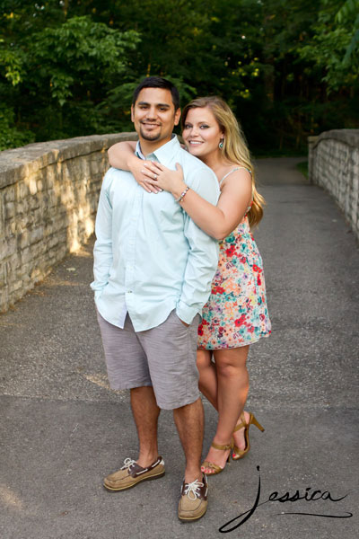 Engagement Pic of Anthony Castro & Ryann Schrock at Inniswood Metro Garden Westerville Ohio