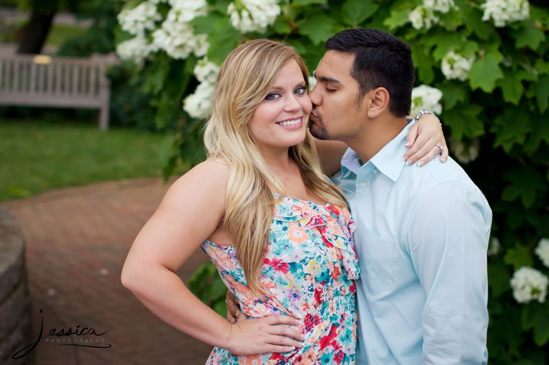 Engagement Pic of Anthony Castro & Ryann Schrock at Inniswood Metro Garden Westerville Ohio