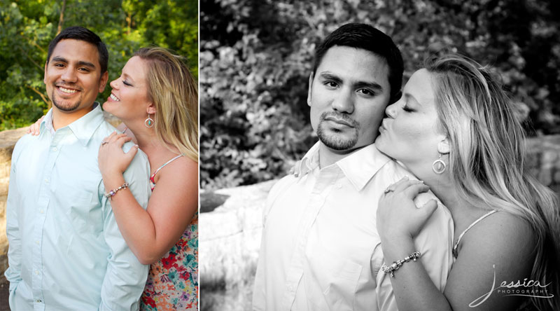 Engagement Pic of Anthony Castro & Ryann Schrock at Inniswood Metro Garden Westerville Ohio