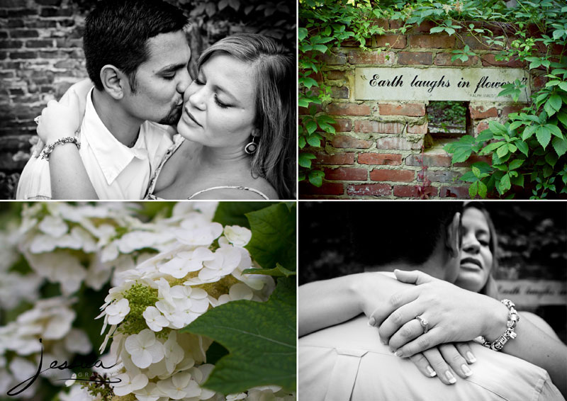 Engagement Pic of Anthony Castro & Ryann Schrock at Inniswood Metro Garden Westerville Ohio