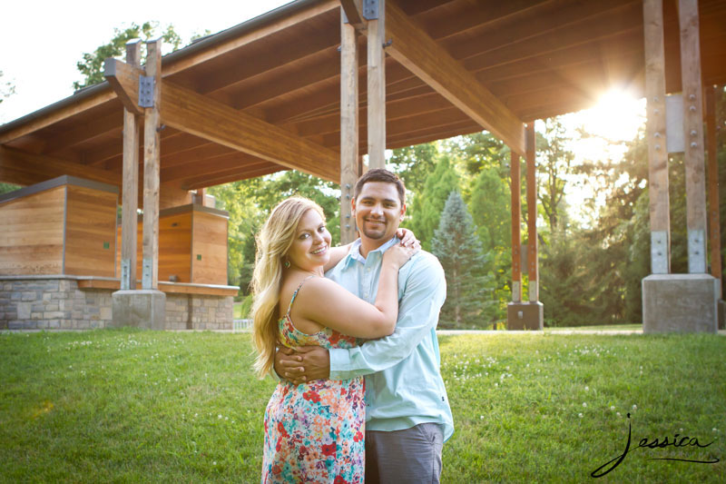 Engagement Pic of Anthony Castro & Ryann Schrock at Inniswood Metro Garden Westerville Ohio