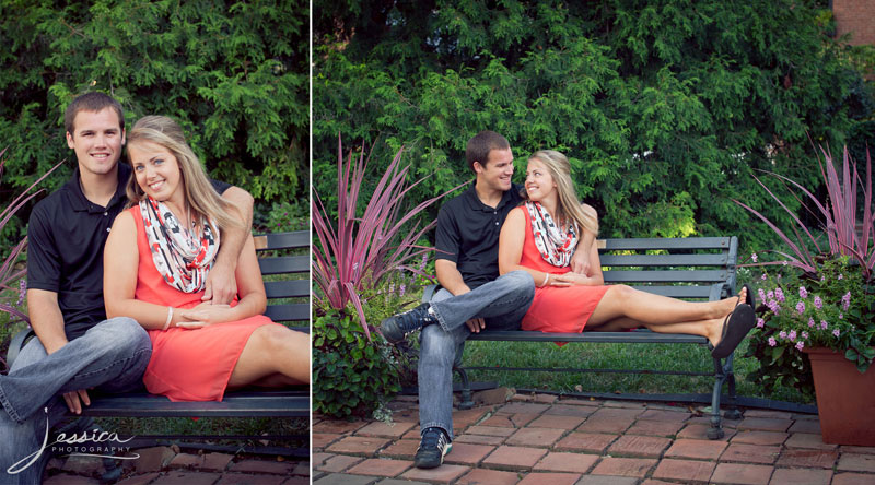 Engagement Pic of Kirby Yoder and Heather Gingerich at Fetch Park German Village