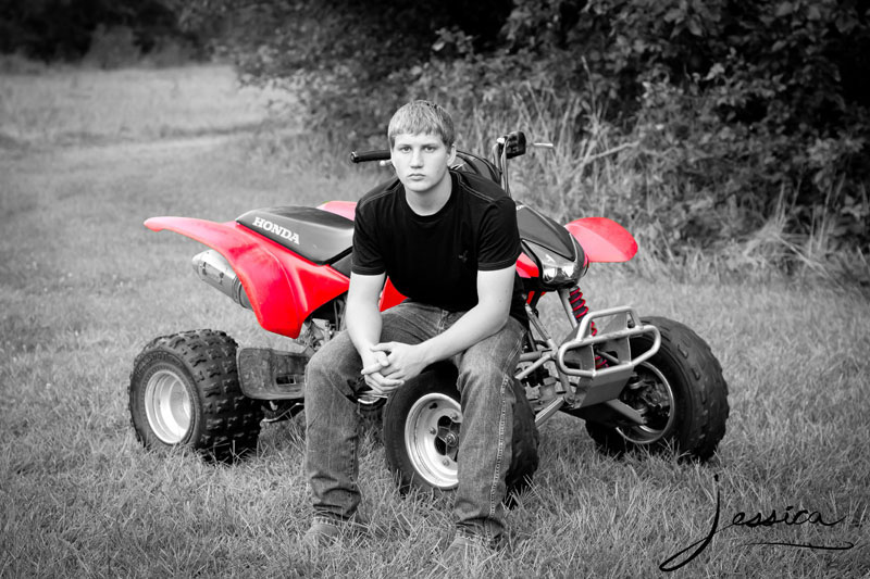 Senior Portrait of JB Miller 4-wheeler