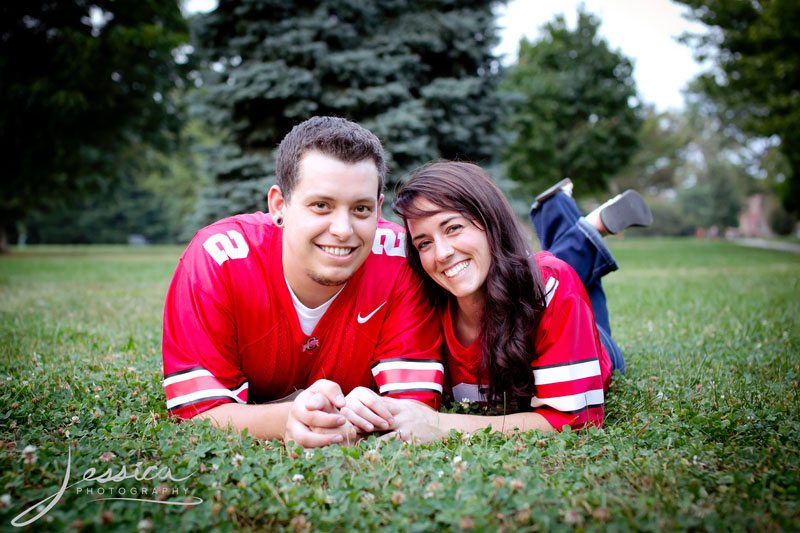 Engagement Pic of Jeff Abbott and Stephanie Roby go OSU!