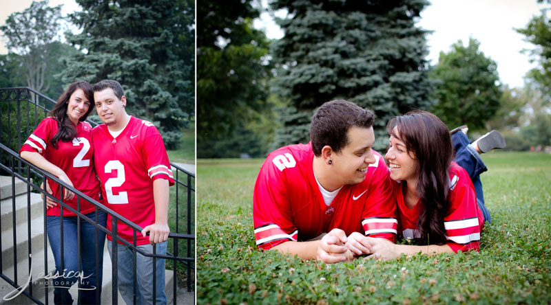 Engagement Pic of Jeff Abbott and Stephanie Roby, O-H-I-O!