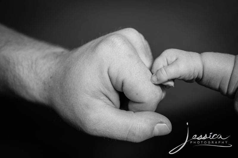 Fist bump pic of daddy and son