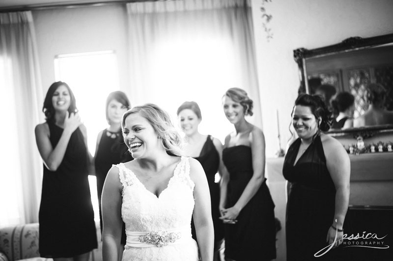 Pic of bride with bridesmaids