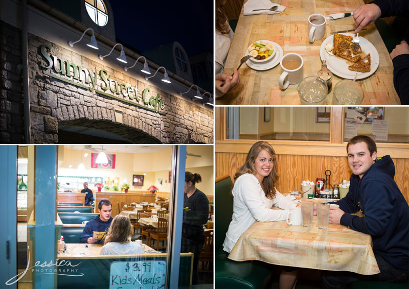 Pre-Wedding Picture of Kirby and Heather Yoder at Sunny Street Cafe, Dublin Ohio