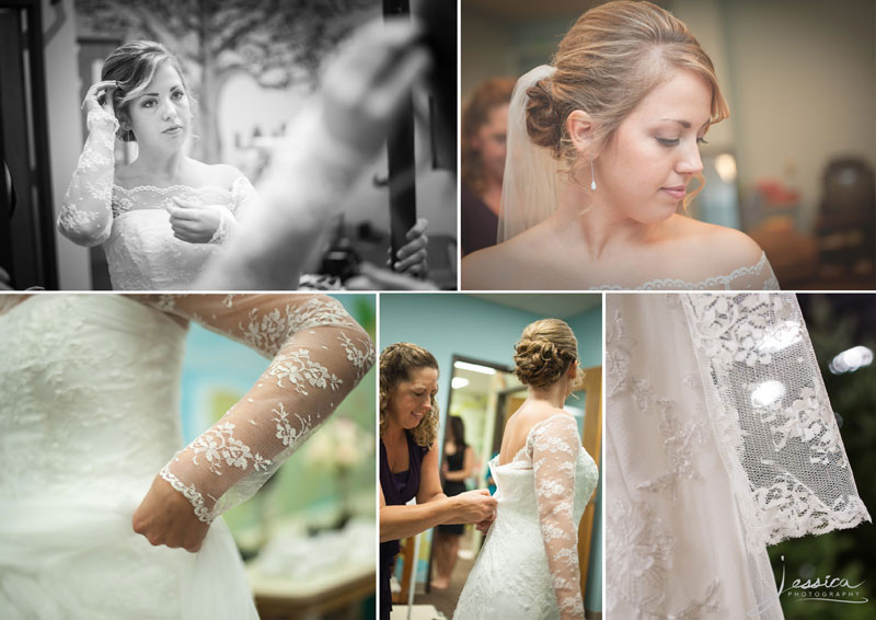 Picture of Bride getting dressed with Heather Gingerich Yoder