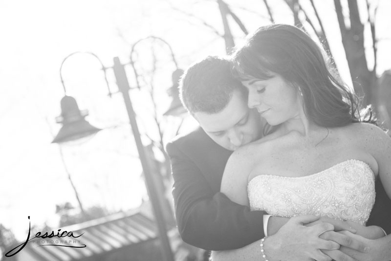 Romantic bride and groom picture