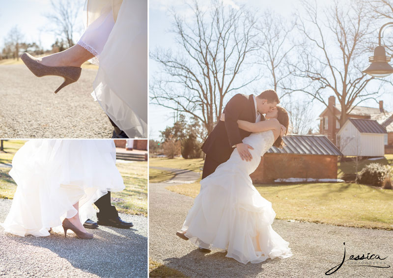 Romantic bride and groom picture