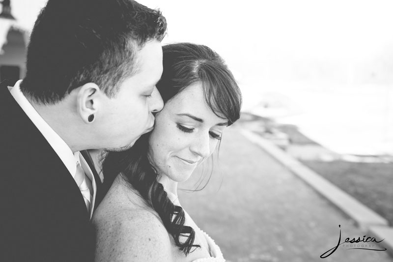 Romantic bride and groom picture