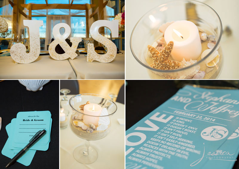 Wedding and reception details