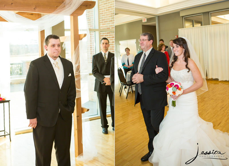 Picture of father walking bride down the aisle