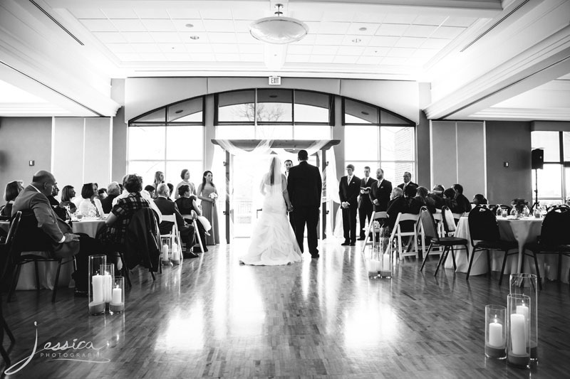Black and white ceremony picture