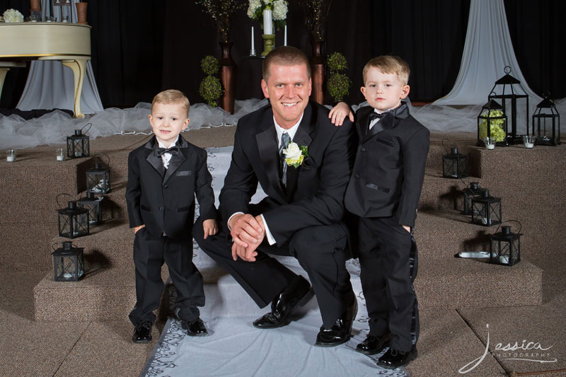 Mychal Hill with ring bearers