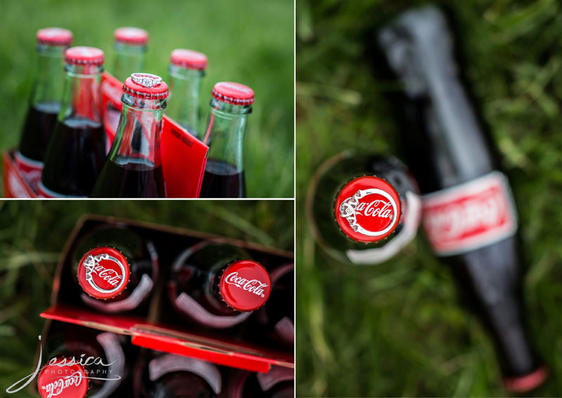 Coke bottles with engagement ring