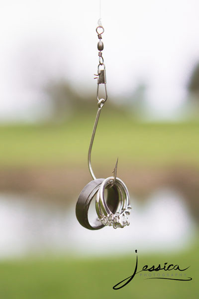 Fish hook wedding ring picture