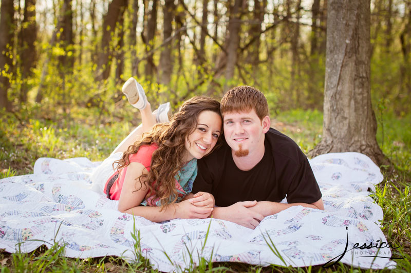 Engagement Portrait of Sarah Kramer and Mike Yoder at Inniswood Gardens, Westerville Ohio