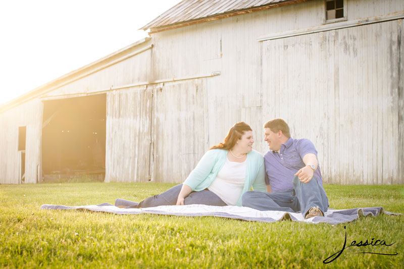 Engagement Portrait at a barn