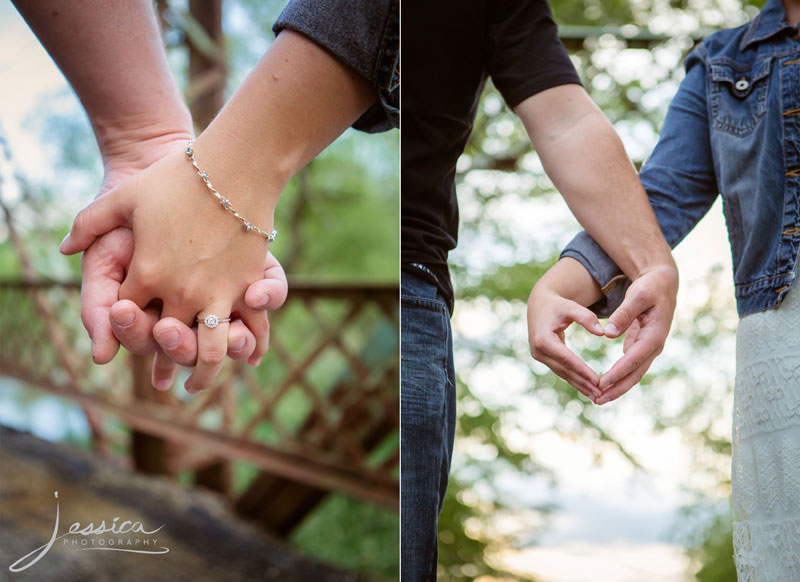 Ring and heart hands