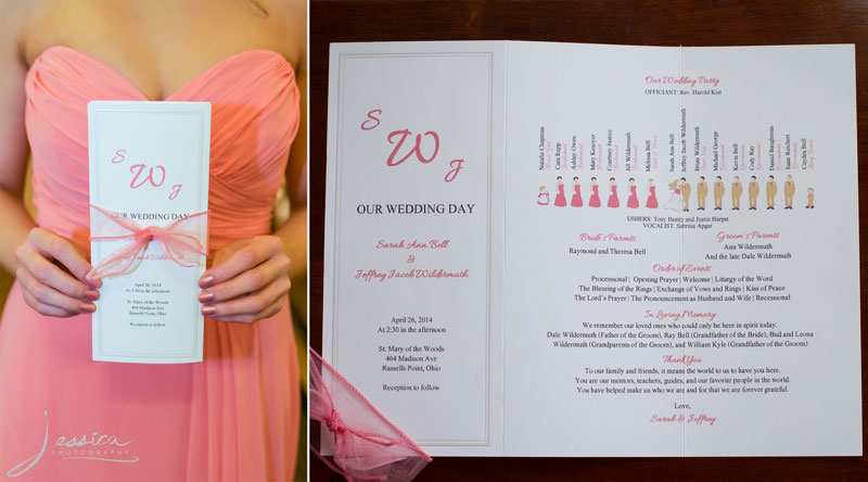 Pictures of wedding program