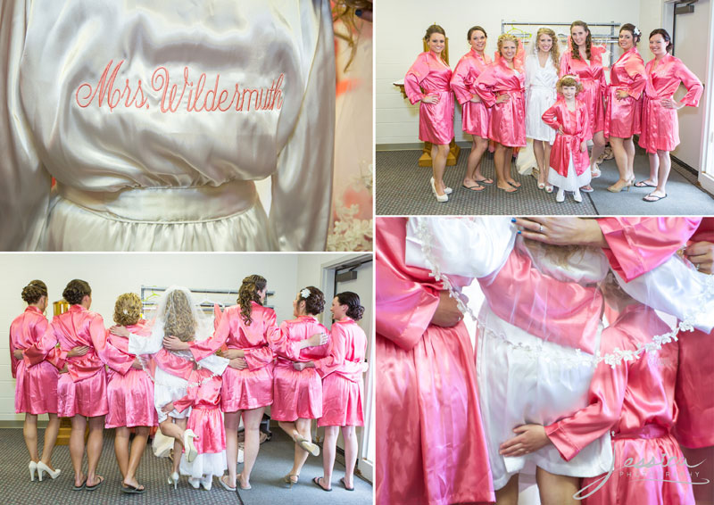 Bridesmaids in robes