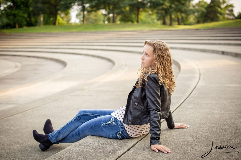 Senior portrait at Franklin Park Conservatory Columbus Ohio