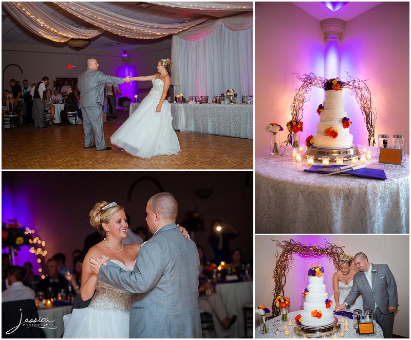 Cake cutting and first dance pictures