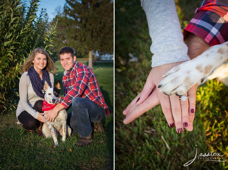 Engagement Portraits with Furry Friend