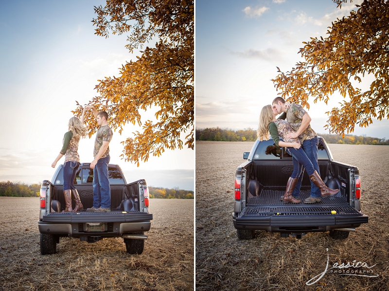 Engagement Portraits in a Truck