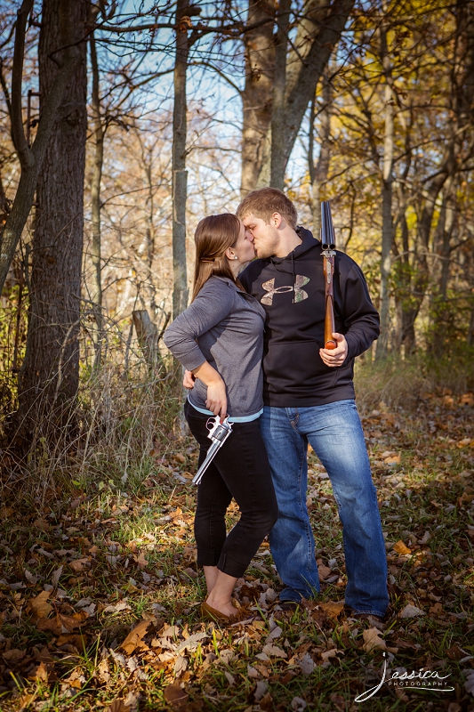 Engagement picture with guns