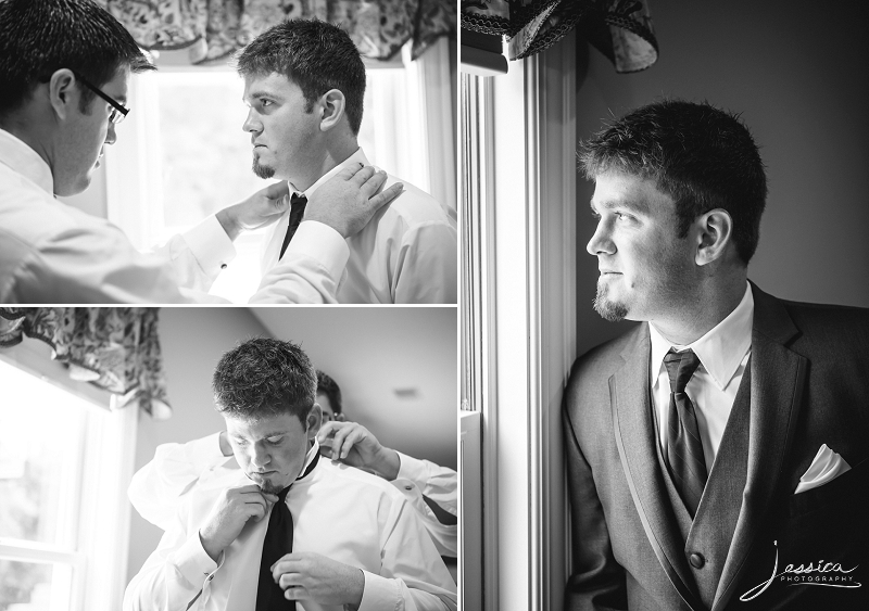 Groom getting dressed pictures