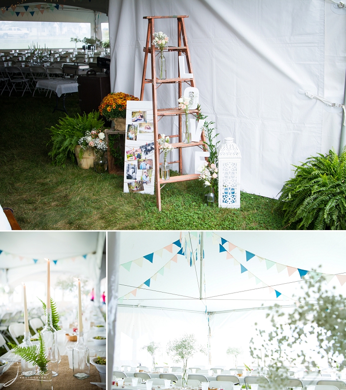 Pictures of tent reception details