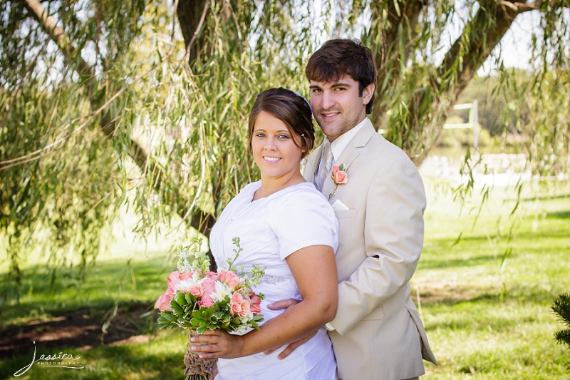Wedding portrait of Evan Yoder and Amanda Weaver Yoder