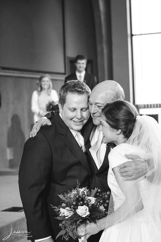 Father giving bride away picture